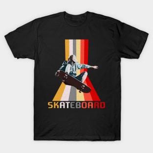 Retro Vintage Skateboard Graphic Design T-Shirt